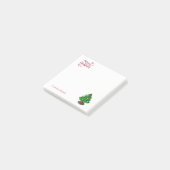 メリークリスマス、クリスマスの木-名入れ ポストイット (アングル)