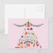 メリークリスマス クリスマスの木 祝祭のものすべて ポストカード (正面/裏面)