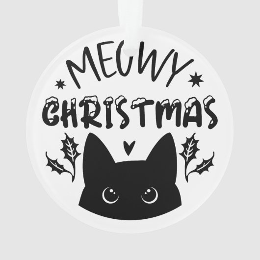 メリークリスマス: クリスマスの猫  オーナメント (裏面)