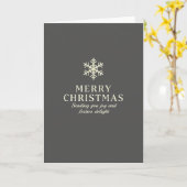 メリークリスマス クリスマスの雪の結晶カード カード (黄色い花)