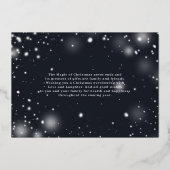 メリークリスマス |クリスマスエレガントの休日の写真 箔シーズンカード (裏面)