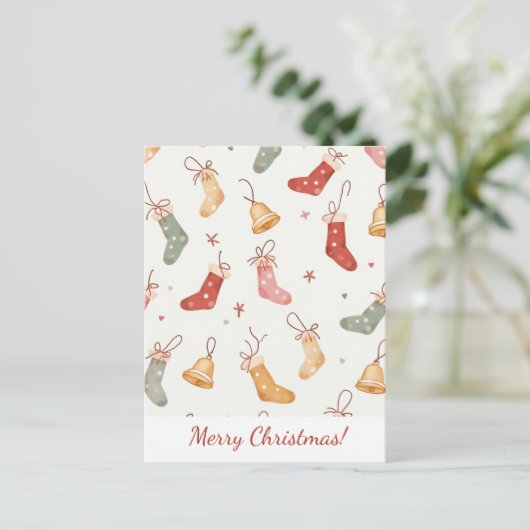 メリークリスマス！　クリスマスカードです。 シーズンポストカード (スタンド正面)