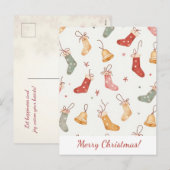 メリークリスマス！　クリスマスカードです。 シーズンポストカード (正面/裏面)