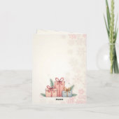 メリークリスマス!クリスマスカード。クリスマスキャンディ シーズンカード (裏面)