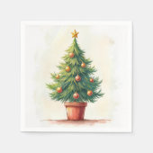 メリークリスマス!クリスマスカード。クリスマスキャンディ スタンダードカクテルナプキン (正面)