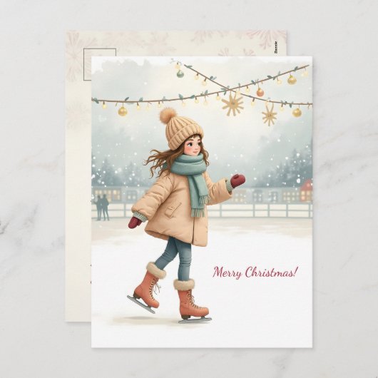 メリークリスマス!クリスマスカード。 シーズンポストカード (正面/裏面)