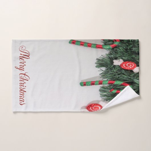 メリークリスマス、クリスマススイーツ バスタオルセット (ハンドタオル)