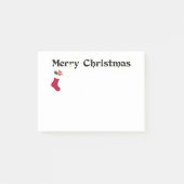 メリークリスマス、クリスマスストッキング。 ポストイット (正面)