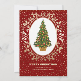 メリークリスマス.クリスマスツリー企業のカード 招待状