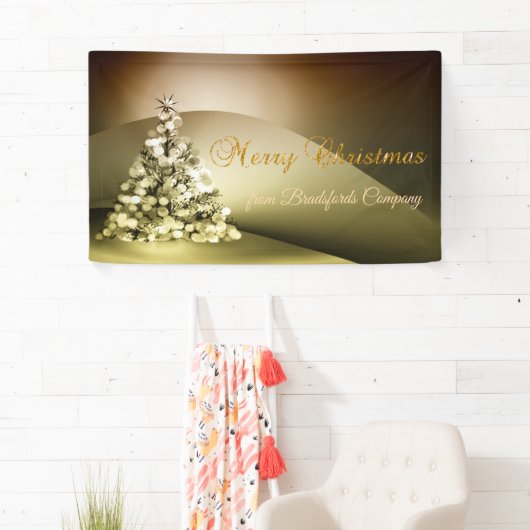 メリークリスマス、クリスマスツリー会社 横断幕 (インサイチュ)