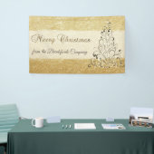 メリークリスマス，クリスマスツリー，キラキラ，会社 横断幕 (トレードショー)