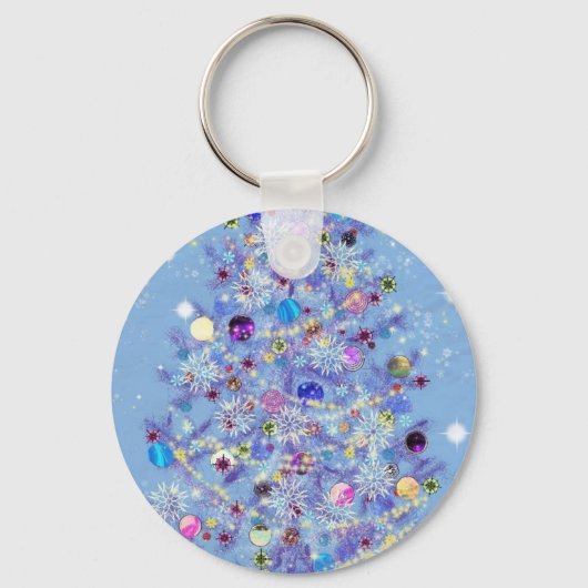 メリークリスマス – クリスマスツリー キーホルダー (正面)