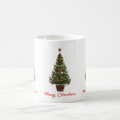 メリークリスマス。クリスマスツリー コーヒーマグカップ (中央)