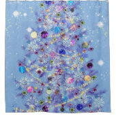 メリークリスマス – クリスマスツリー シャワーカーテン (正面)