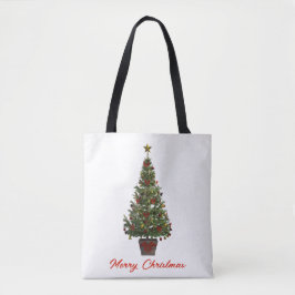 メリークリスマス。クリスマスツリー トートバッグ