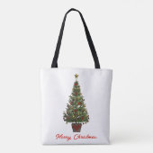 メリークリスマス。クリスマスツリー トートバッグ (裏面)