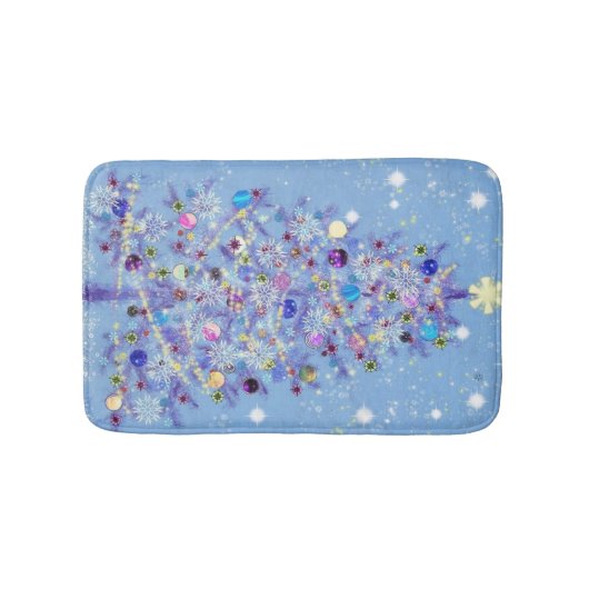 メリークリスマス – クリスマスツリー バスマット (正面)