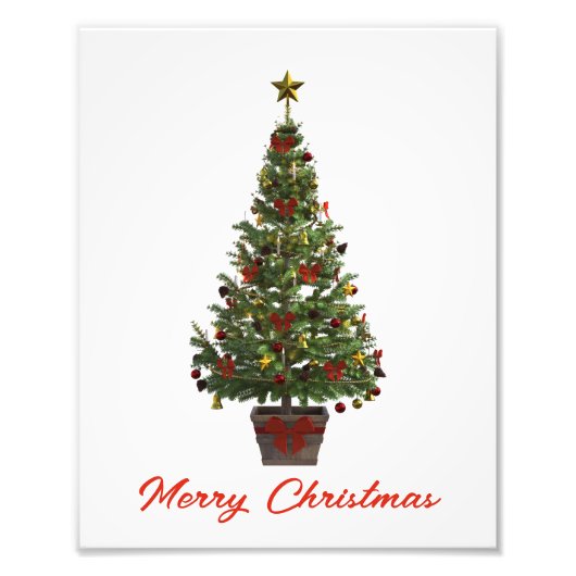 メリークリスマス クリスマスツリー フォトプリント            (正面)