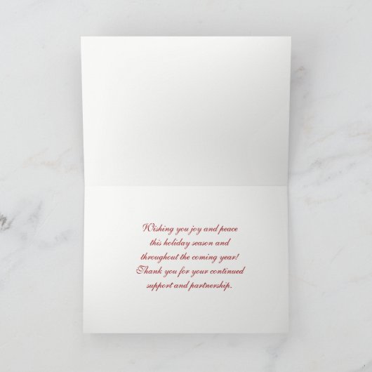 メリークリスマス, クリスマスツリー, ボール, 雪の結晶 シーズンカード (内部)