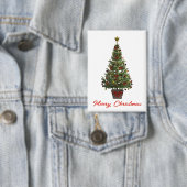 メリークリスマス。クリスマスツリー 缶バッジ (インサイチュ)
