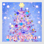 メリークリスマス – クリスマスツリー – 美 ウィンドウサイン (シート)