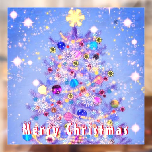 メリークリスマス – クリスマスツリー – 美 ウィンドウサイン (シート2)