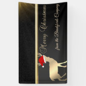 メリークリスマス，クリスマスディアサンタハット，会社 横断幕 (縦)