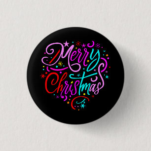 メリークリスマス – クリスマスデザインTシャツ 缶バッジ