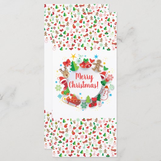 メリークリスマス!クリスマスハッピーニューイヤーデコレーション (正面/裏面)