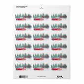 メリークリスマス、クリスマスパインの木、車 ラベル (フルシート)