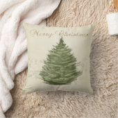 メリークリスマス、クリスマスパイン、キラキラ クッション (ブランケット)