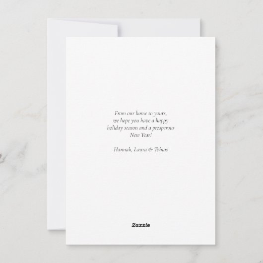 メリークリスマス!クリスマスパターン、シンプル写真 シーズンカード (裏面)