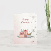 メリークリスマス!クリスマスプレゼント、сクリスマスのカード。 シーズンカード (正面)