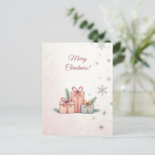 メリークリスマス!クリスマスプレゼント、сクリスマスのカード。 シーズンポストカード (スタンド正面)