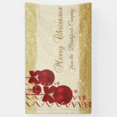 メリークリスマス,クリスマスボール,キラキラ,会社 横断幕 (縦)