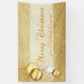 メリークリスマス、クリスマスボール、キラキラ 横断幕 (縦)