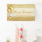 メリークリスマス、クリスマスボール、ラメ入り 横断幕 (インサイチュ)
