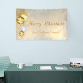 メリークリスマス,クリスマスボール,光沢 横断幕 (トレードショー)