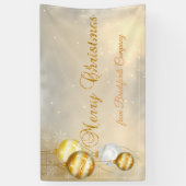 メリークリスマス,クリスマスボール,光沢 横断幕 (縦)