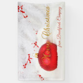 メリークリスマス，クリスマスボール 横断幕 (縦)