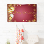 メリークリスマス,クリスマスボール,赤 横断幕 (インサイチュ)