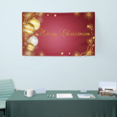 メリークリスマス,クリスマスボール,赤 横断幕 (トレードショー)