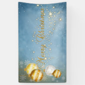 メリークリスマス，クリスマスボール，輝き 横断幕 (縦)