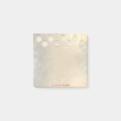 メリークリスマス、クリスマスボール、金ゴールドパーソナライズされた- ポストイット (正面)