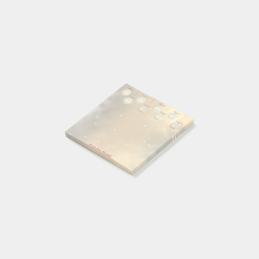 メリークリスマス、クリスマスボール、金ゴールドパーソナライズされた- ポストイット (アングル)