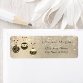 メリークリスマス、クリスマスボール、雪片 ラベル (インサイチュ)