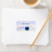 メリークリスマス、クリスマスボール、雪 ラベル (インサイチュ)