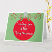 メリークリスマス – クリスマスモダン カード (黄色い花)