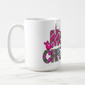 メリークリスマス、クリスマスライト、クリスマスパーティー コーヒーマグカップ (左)