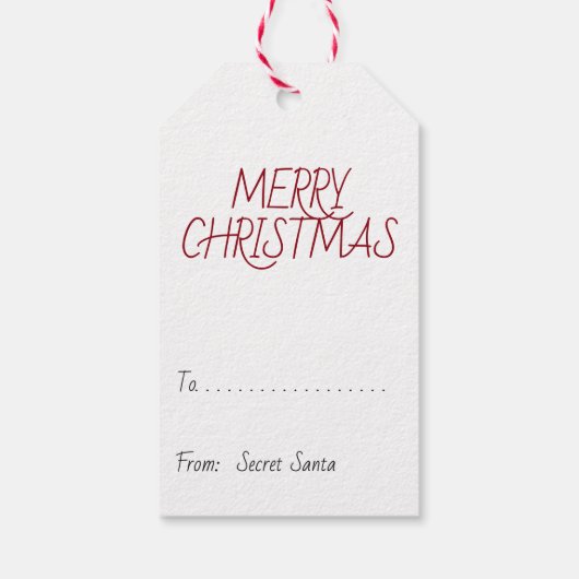 メリークリスマス/クリスマス格言/クリスマスプレゼントラベル ギフトタグ (裏面)